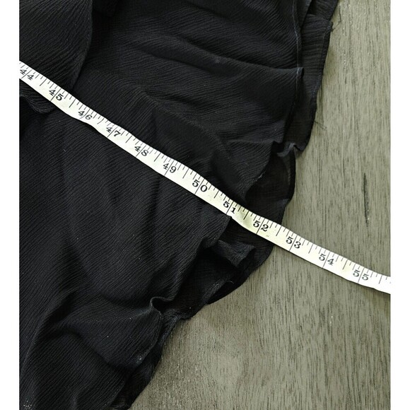 BCBG Max Azria Black Chiffon Strapless Ruffled Maxi Dress Formal Size 10 Fairy - Picture 3 of 7